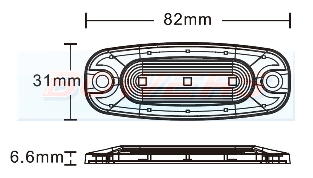 Low Profile Flush Fit Amber X Led Strobe Warning Light Lamp Bowers